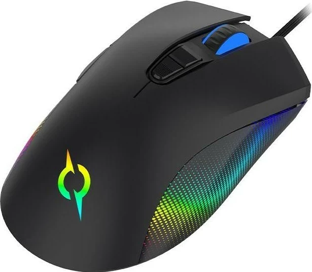 Maus ergonomik Aqirys PHOENIX, RGB, i zi