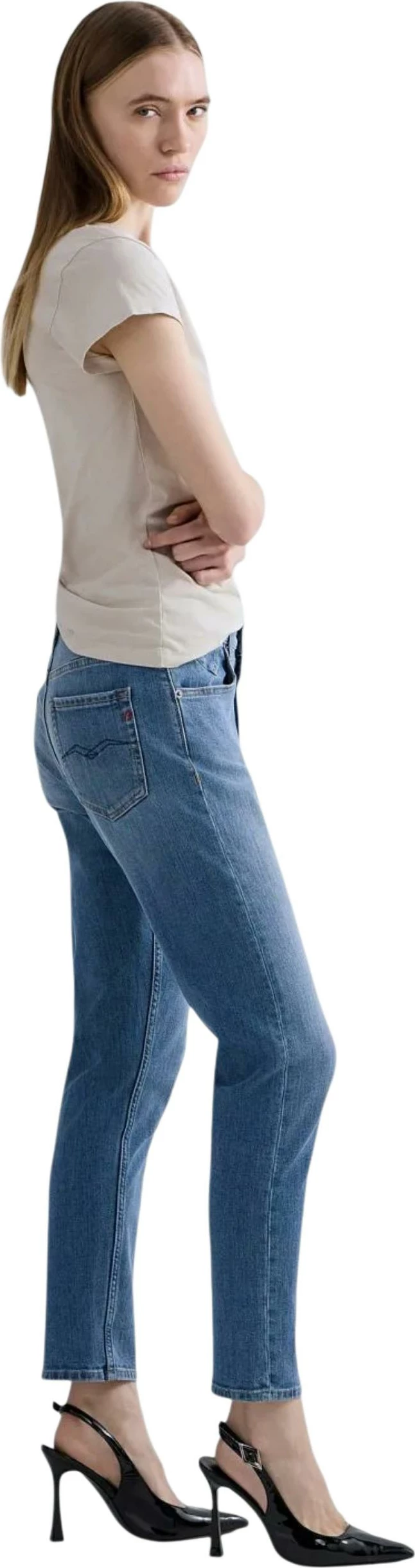 Xhinse për femra Replay Slim Boyfit WA416.000.685 115, denim të çelëta [Madhësia: W28 L30]
