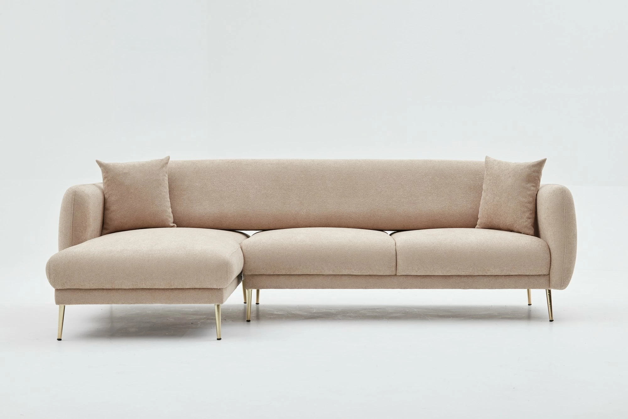 Kënd-sofë krevati Atelier del Sofa, Simena majtas, bezhë