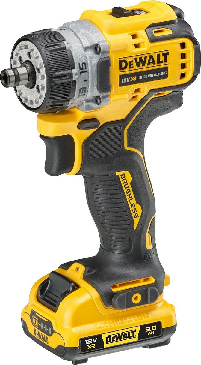 Makine shpimi DeWALT DCD703L2T-QW, 12V, 3Ah, 1500 RPM, zezë/verdhe