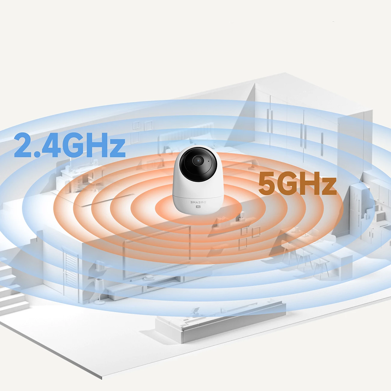 Kamerë e brendshme smart, Dreame Navo Care 1 InCam A131, 2K 4MP 360° pan/tilt, Wi‑Fi 2.4/5GHz, dy‑drejtim audio, microSD deri 256GB, e bardhë
