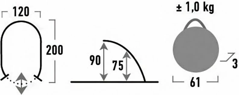 Tendë plazhi High Peak, blu