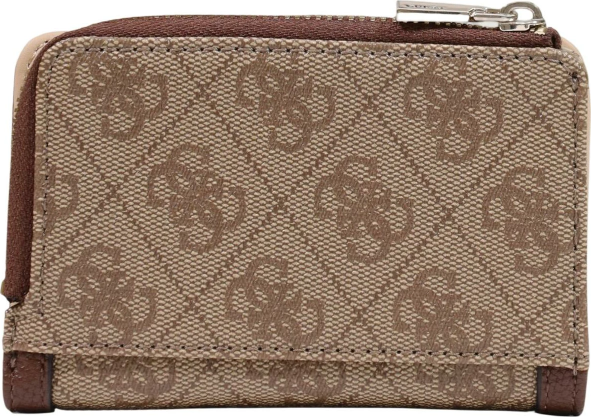 Portofol i vogël Guess Coleen Logo SML ZIP SWSG97 49156, latte