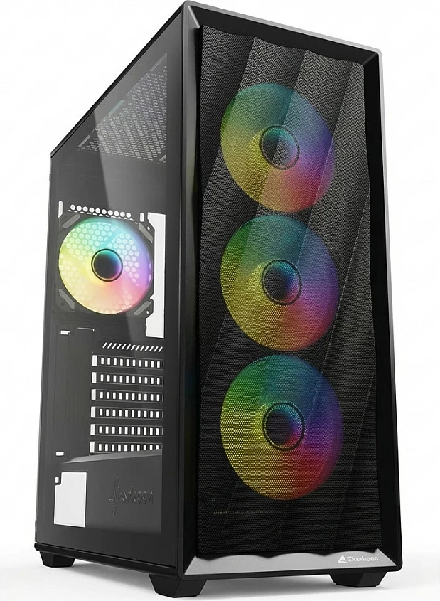 Kasë Sharkoon VK4 ARGB, ATX, panel xhami, e zezë