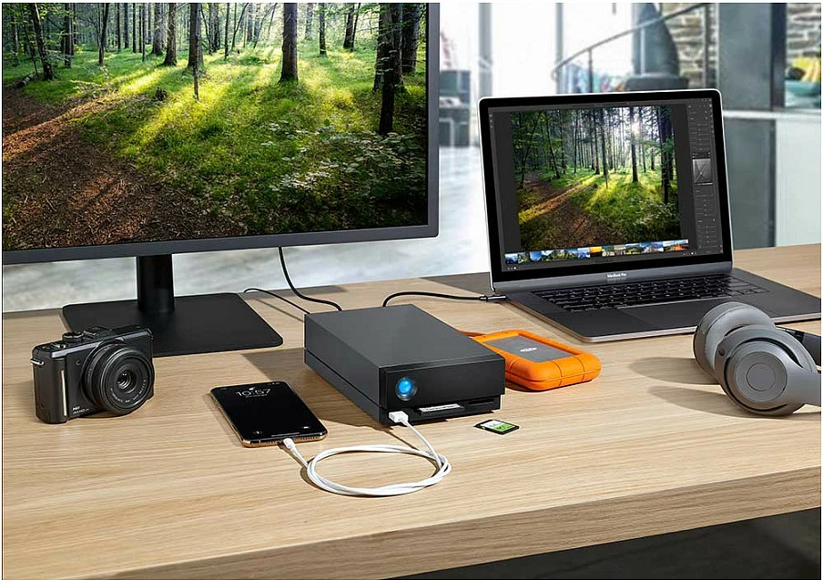 Hard disk i jashtëm LaCie 1big Dock, 8TB, Thunderbolt 3, 3.5" 7200RPM, i zi