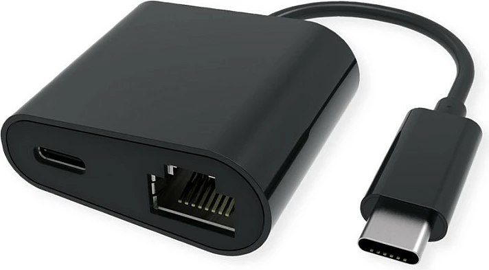 Adapter USB-C në Gigabit Ethernet VALUE, USB 3.2 Gen 2, PD 100W, i zi