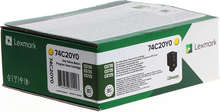 Toner, Lexmark 74C20Y0 3000 faqe, standard, e verdhë