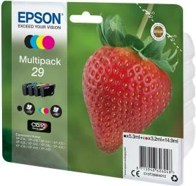 Kartusha boje, Epson, 29 Multipack C13T29864012, 4 ngjyra, 14.9 ml, paketë