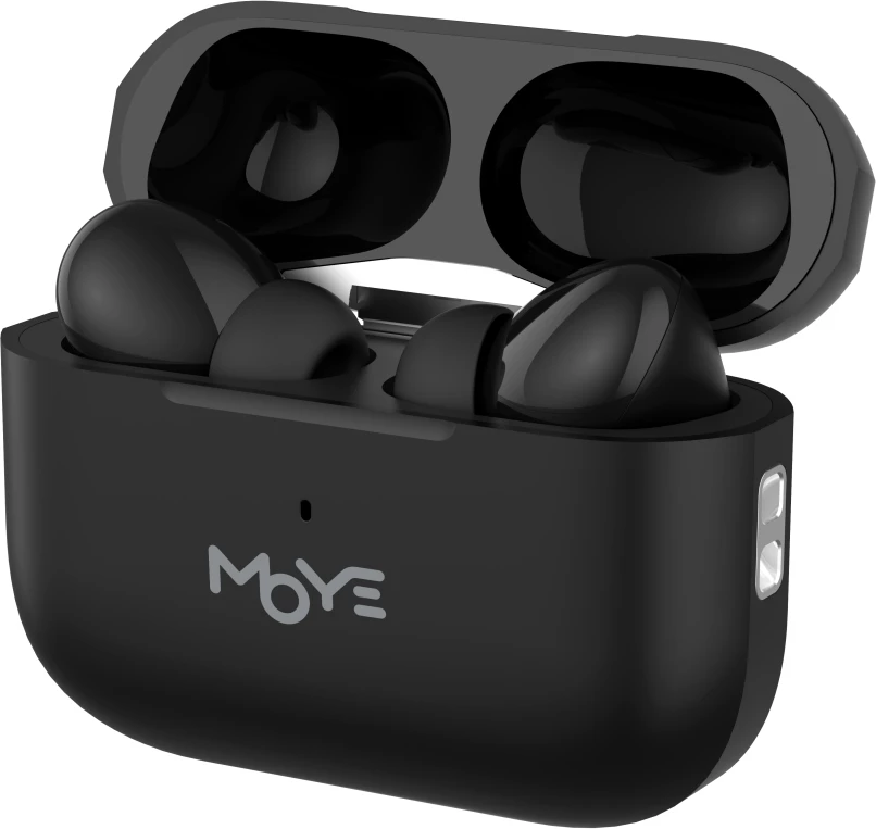 Kufje Moye Aurras 3, Bluetooth 5.3, ANC, 5 orë bateri, karikim wireless, me kuti karikimi, e zezë