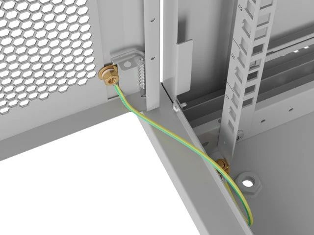 Kabinet rack muror, Lanberg WF01-6406-23S, 19-inch 6U, 600x450 mm, derë e perforuar, Flat Pack, gri RAL 7035