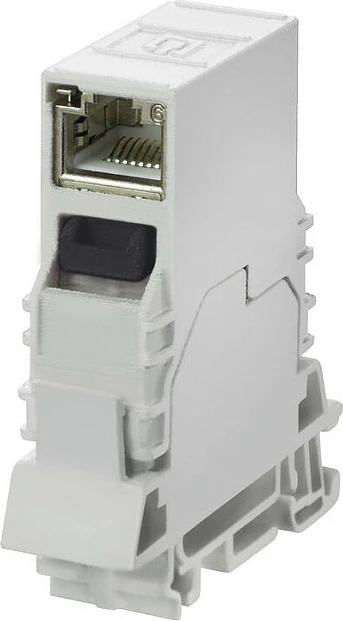 Modul prizë rrjeti RJ45 për shinë DIN Weidmüller IE-TO-RJ45-C, IP20, RoHS, hiri