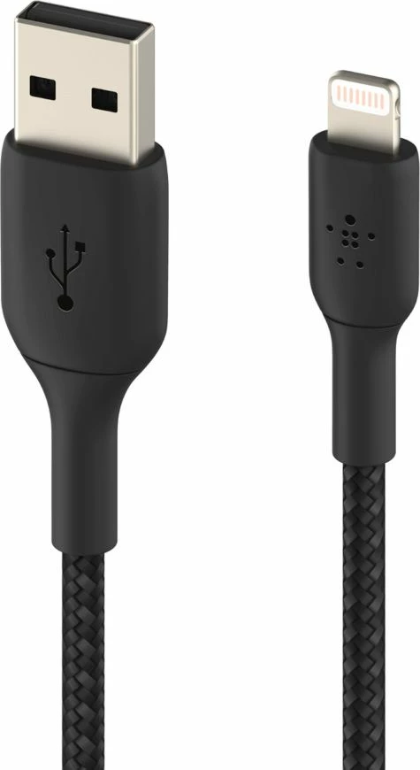 Kabl USB Belkin BOOST↑CHARGE CAA002bt2MBK 2 m USB-A në Lightning, i zi