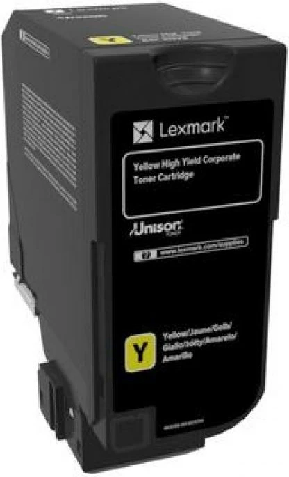 Toner, Lexmark, 84C2HYE, rendiment i lartë, i verdhë