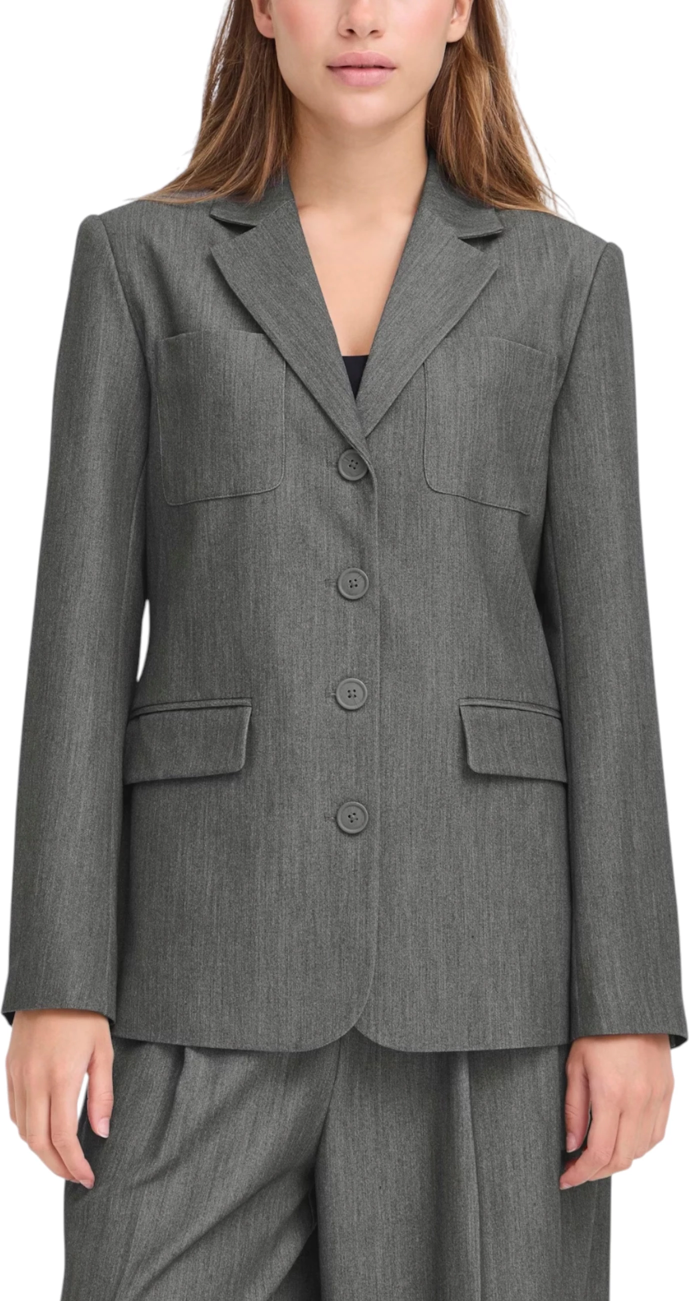 Blazer për femra Ichi IHFILANO BL 20124451, gri [Madhësia: 36]