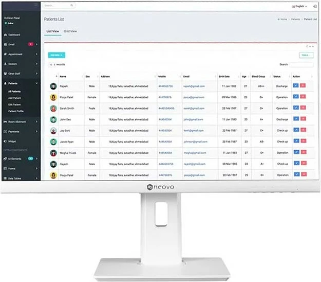 Monitor AG Neovo ME-2701, 27", Full HD, LCD, Bardhë