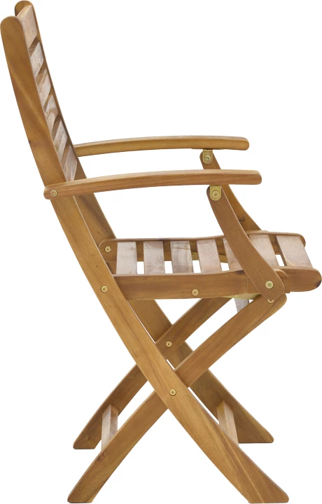 Karrige palosëse me krahë, dru akacie, 52x53x85 cm