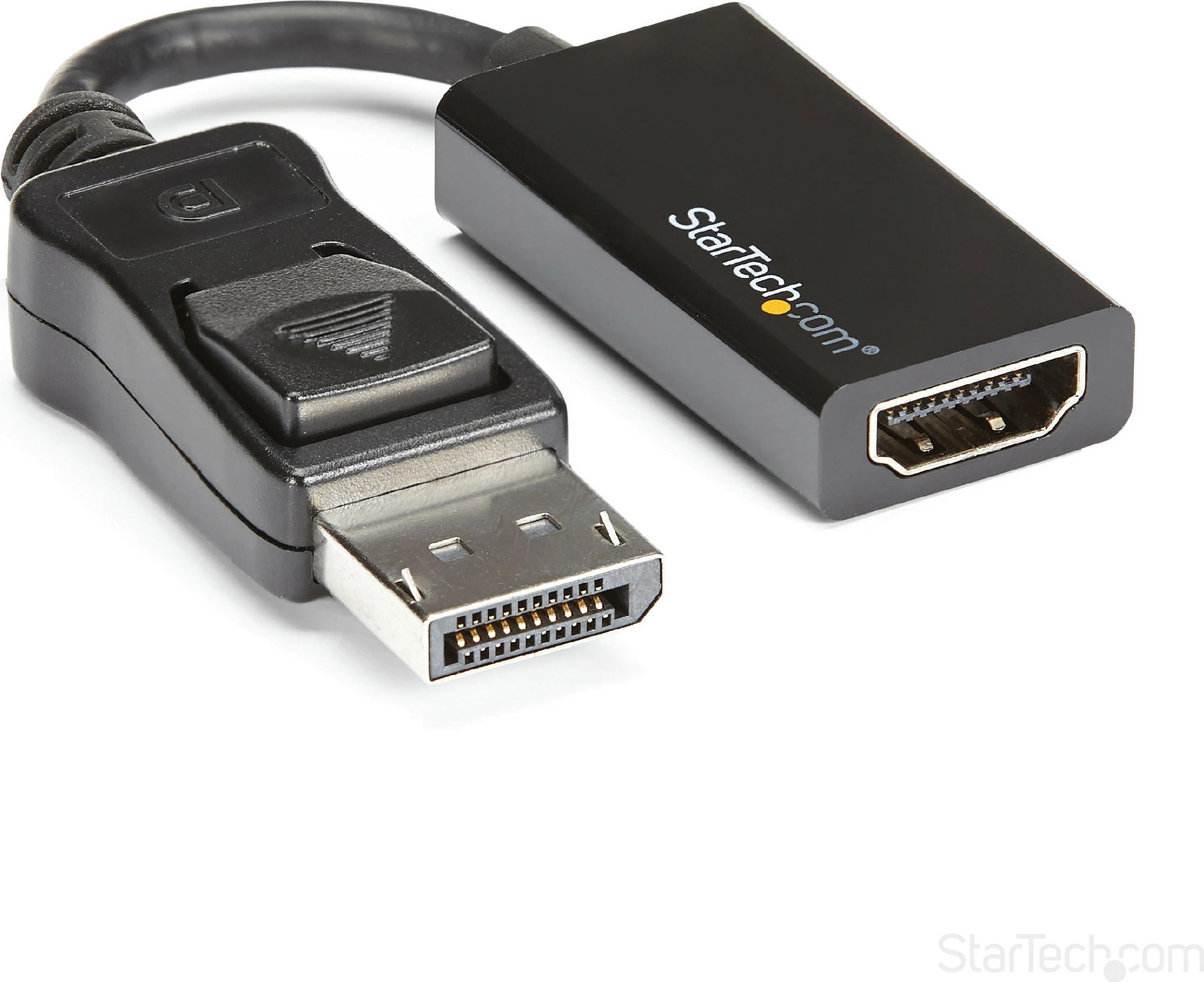Adapter DisplayPort në HDMI StarTech DP2HD4K60S, 4K 60Hz, aktiv, 0.215 m, i zi