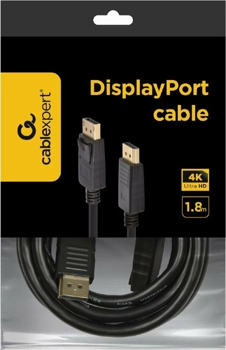 Kabllo DisplayPort Gembird CC-DP2-6 1.8m 4K M/M, e zezë