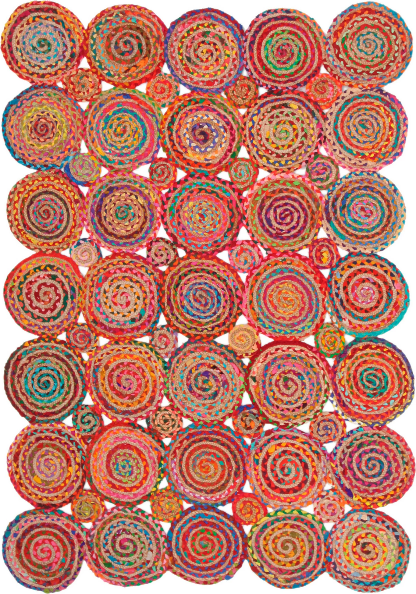Qilim prej jute, shumëngjyrësh, 120x180cm, Conceptum Hypnose, 00012A
