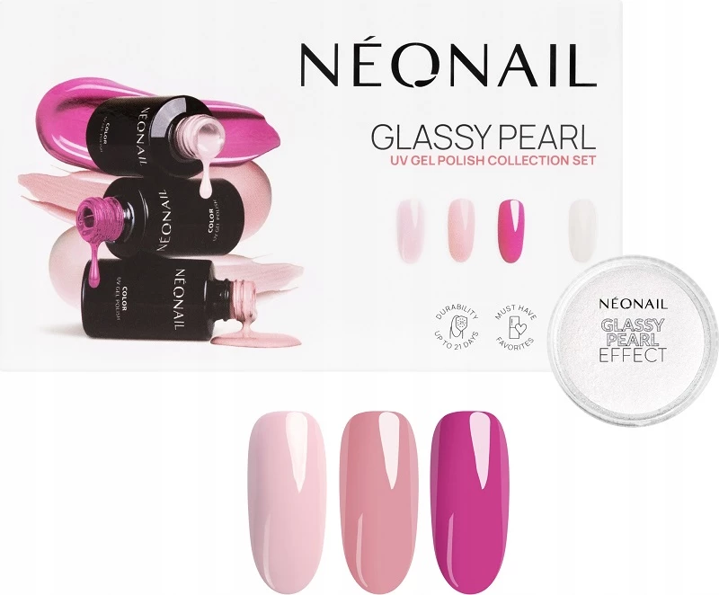 Set për manikyr për femra NeoNail Glassy Pearl, 4 copë