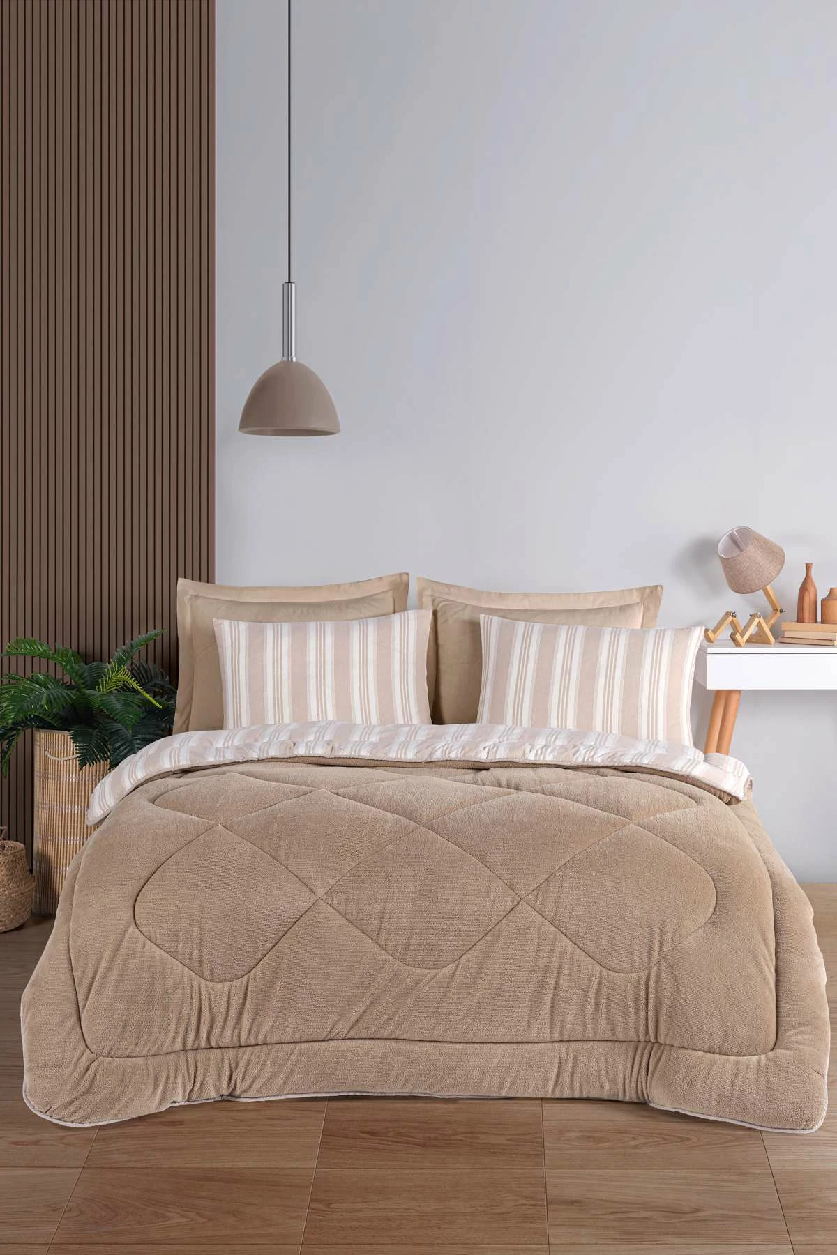 Set gjumi dopio L'essentiel, Soft Line, bezhë