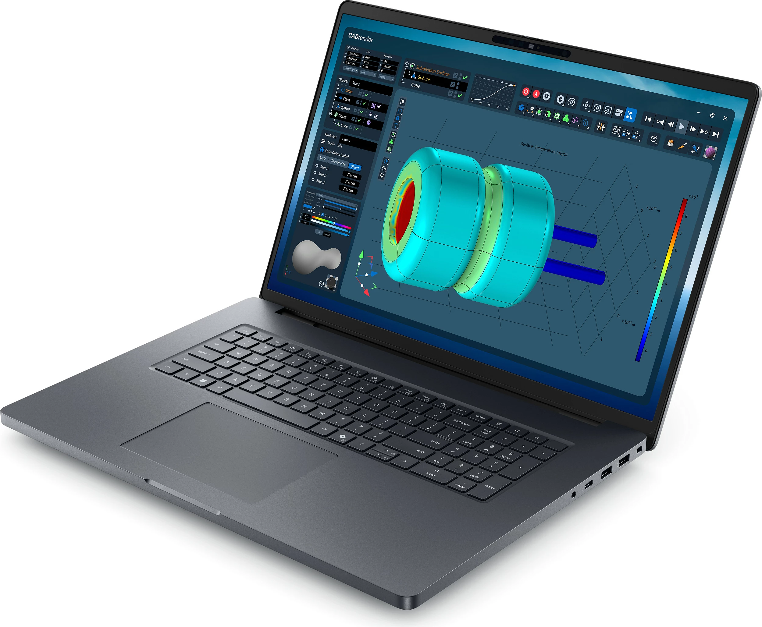 Laptop Dell Pro Max 18 Plus, CU7 265HX, 32GB RAM Memorje, 1TB SSD, RTX PRO 3000 12GB, 18" Magnetite