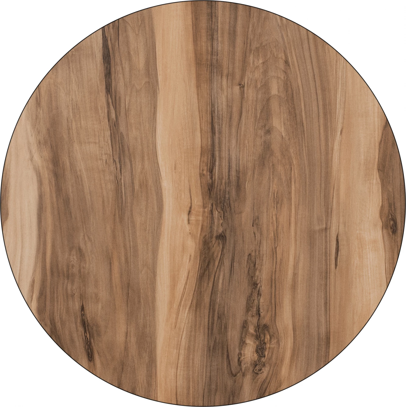Sipërfaqe tavoline HPL, ngjyrë Indian Shesham, Φ69 cm, 12mm