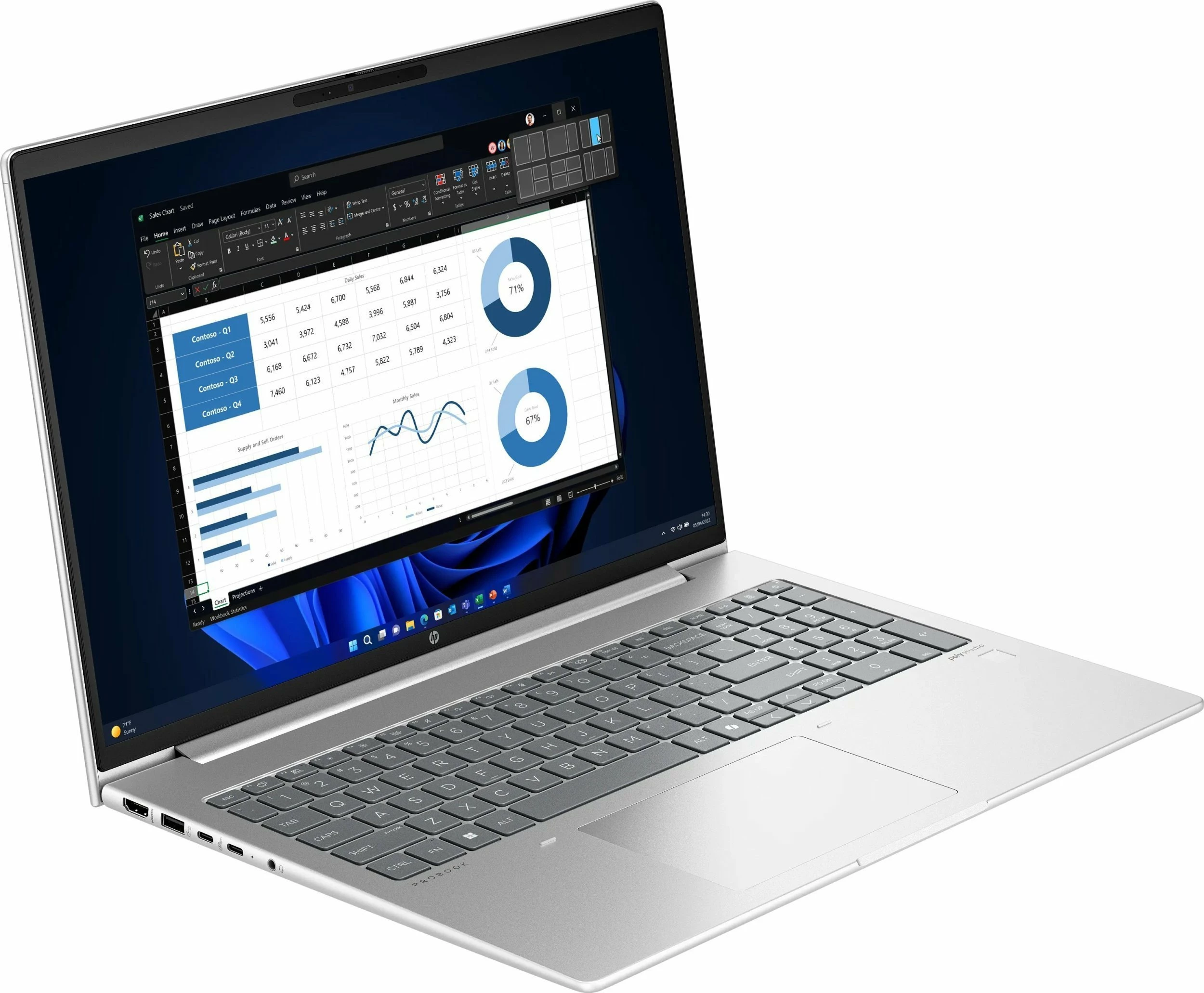 Laptop HP ProBook 460 G11, Core Ultra 7 155U, 16GB RAM, 512GB SSD, 16" IPS WUXGA, Windows 11 Pro, argjendtë