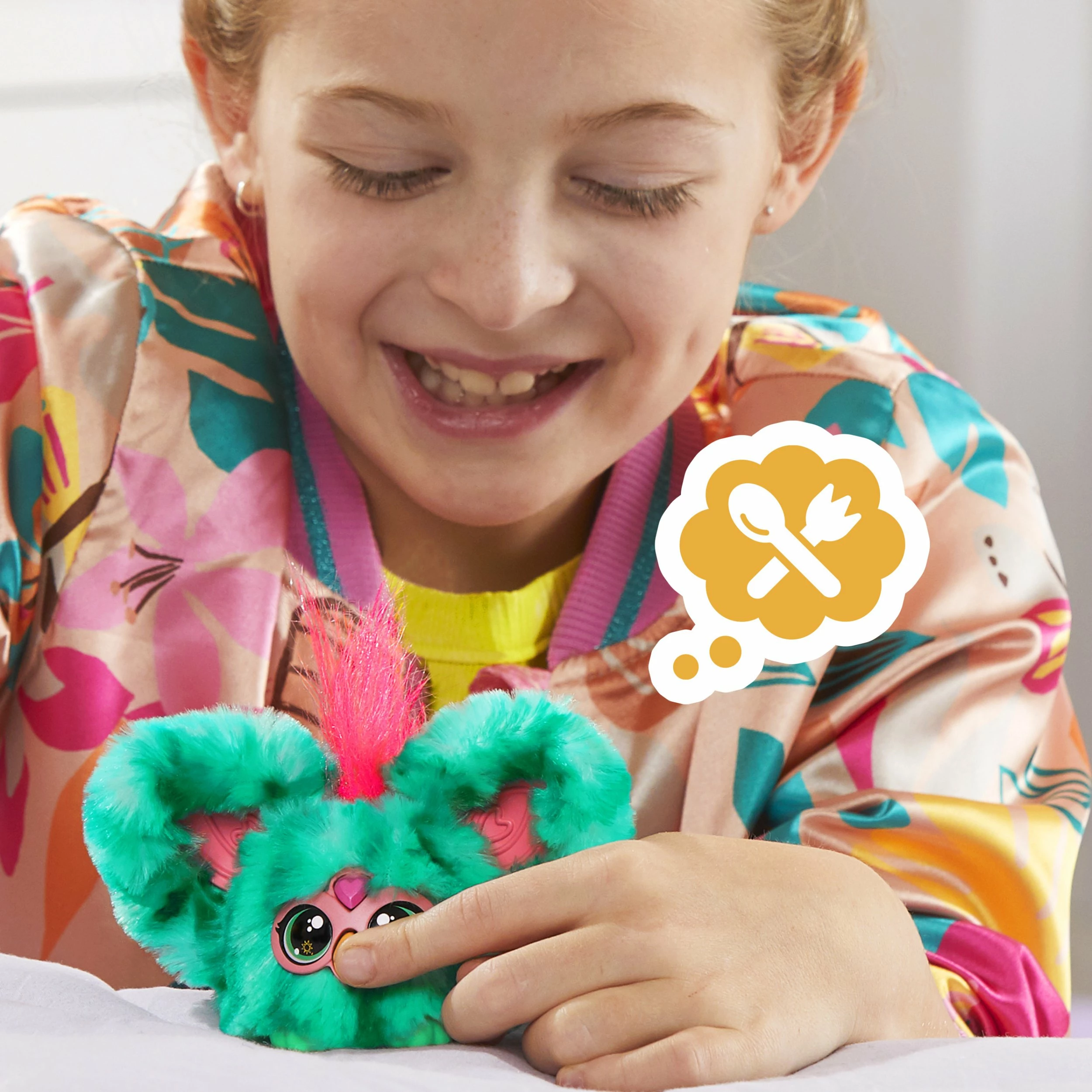 Lodër interaktive pelushi Hasbro Furby Furblets Mello-Nee F97035L4, 5 cm, e gjelbër
