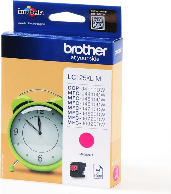 Kasetë boje Brother LC125XL-M 11 ml 1200 faqe XL Magenta