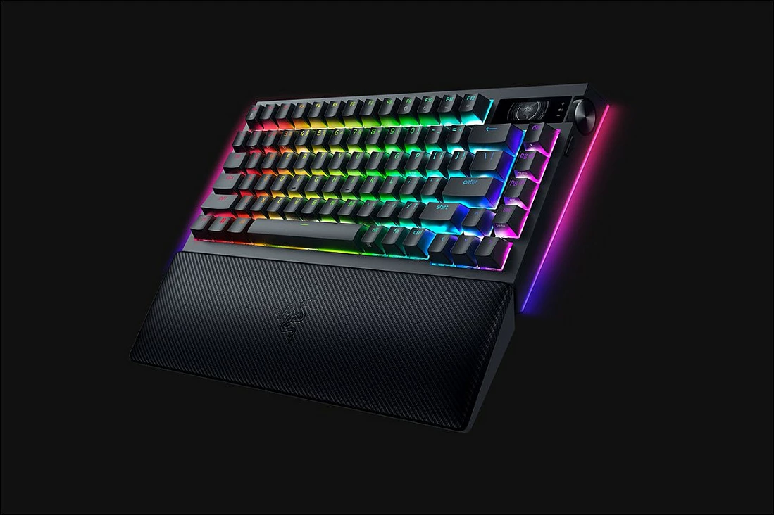 Tastierë gaming Razer BlackWidow V4 Pro 75% US International ISO, mekanike Razer Green, RGB, wireless, e zezë