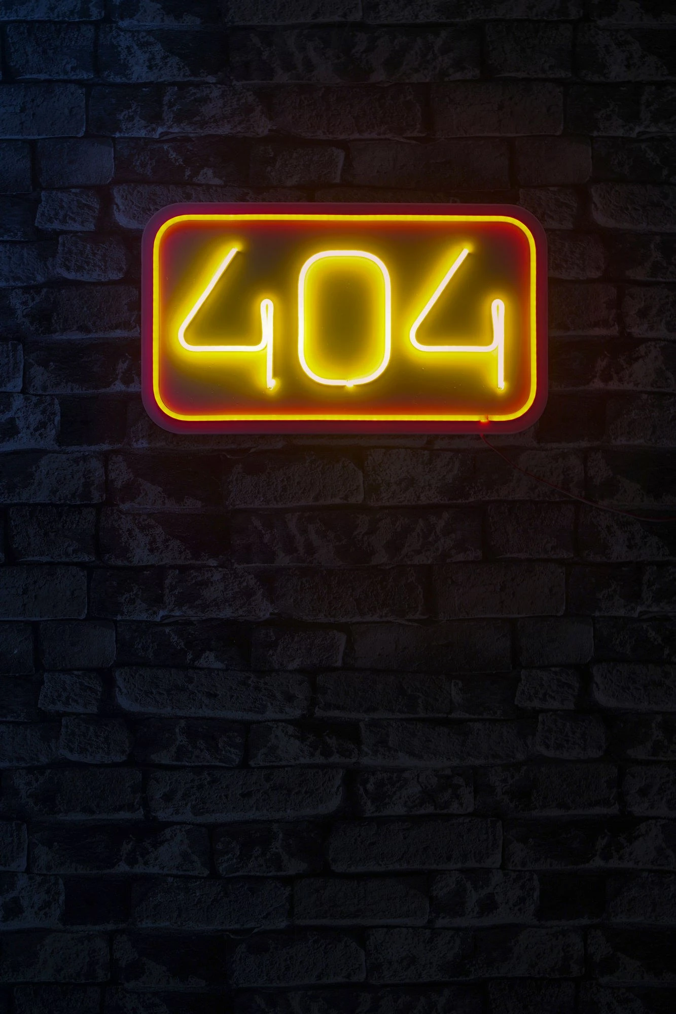 Dritë dekorative LED plastike, 404 Not Found, e kuqe dhe e verdhë