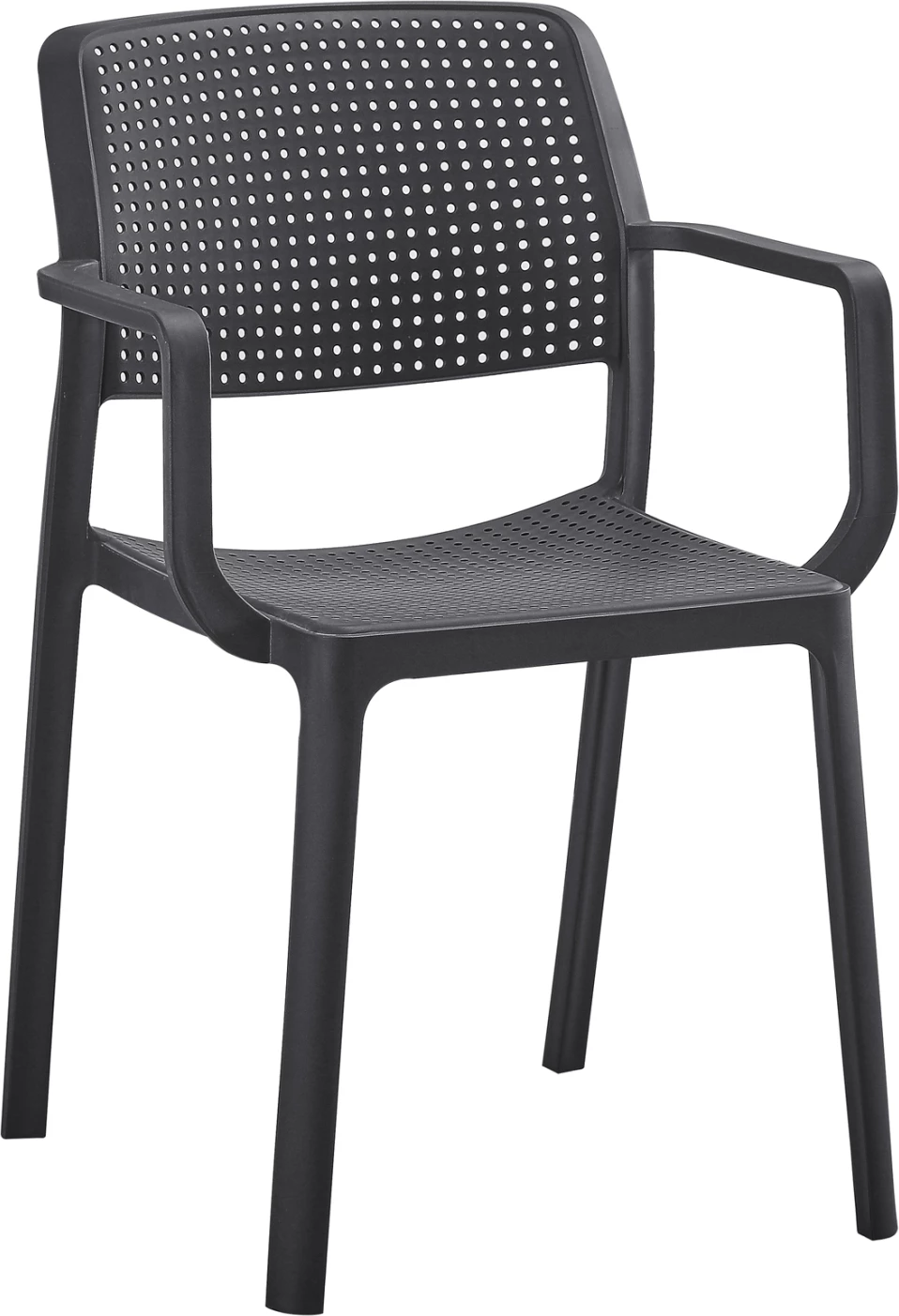 Karrige për jashtë COMFEE FH6102.02 polipropileni, ngjyrë e zezë, 54x57x83H cm