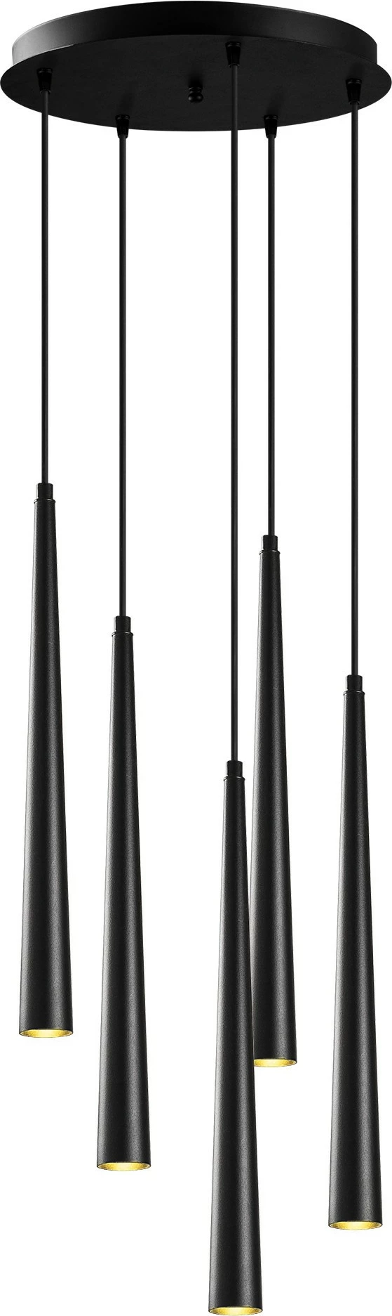 Llambë tavani Opviq, Uğur - 6073, e zezë, lartësi e rregullueshme, 5x3W LED