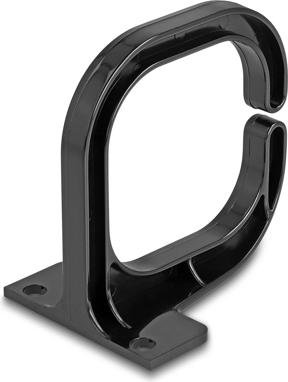 Mbajtës kabllosh DeLOCK 83×60 mm me pllakë montimi, PC, e zezë