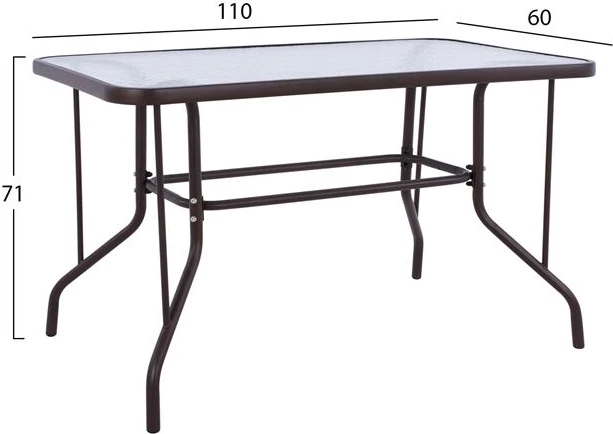 Set kopshti tavolinë & karrige FH10566.02, 5 pjesë, të kafta