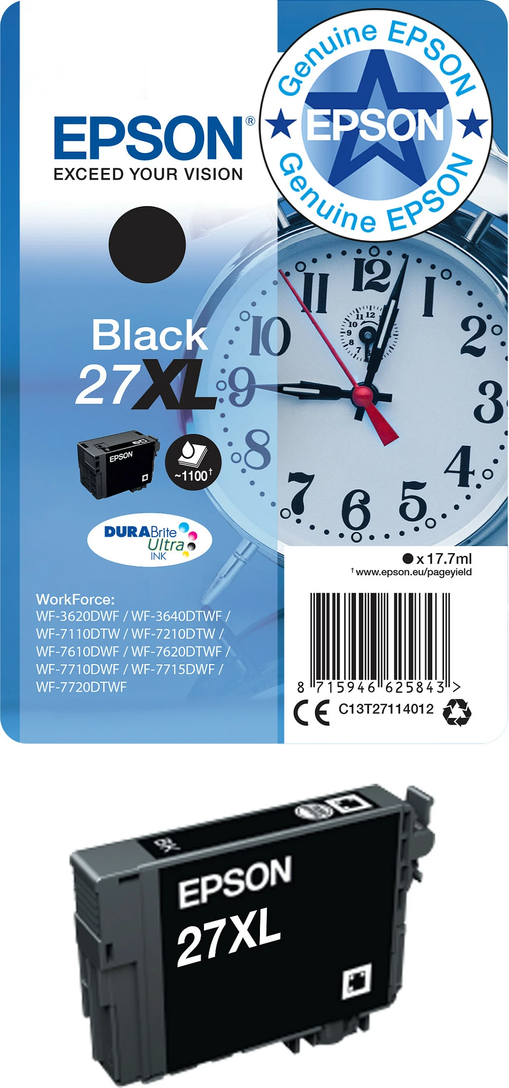 Kartrixh boje Epson 27XL C13T27134010, Magenta