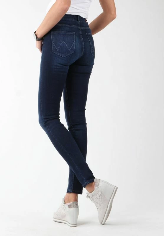 Pantallona të gjata femra Wrangler, blu