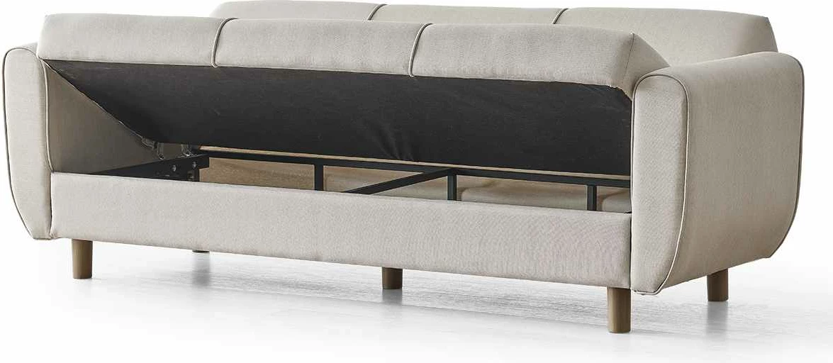 Divan-krevat treshe Flavia, ngjyrë bezhë, Atelier del Sofa