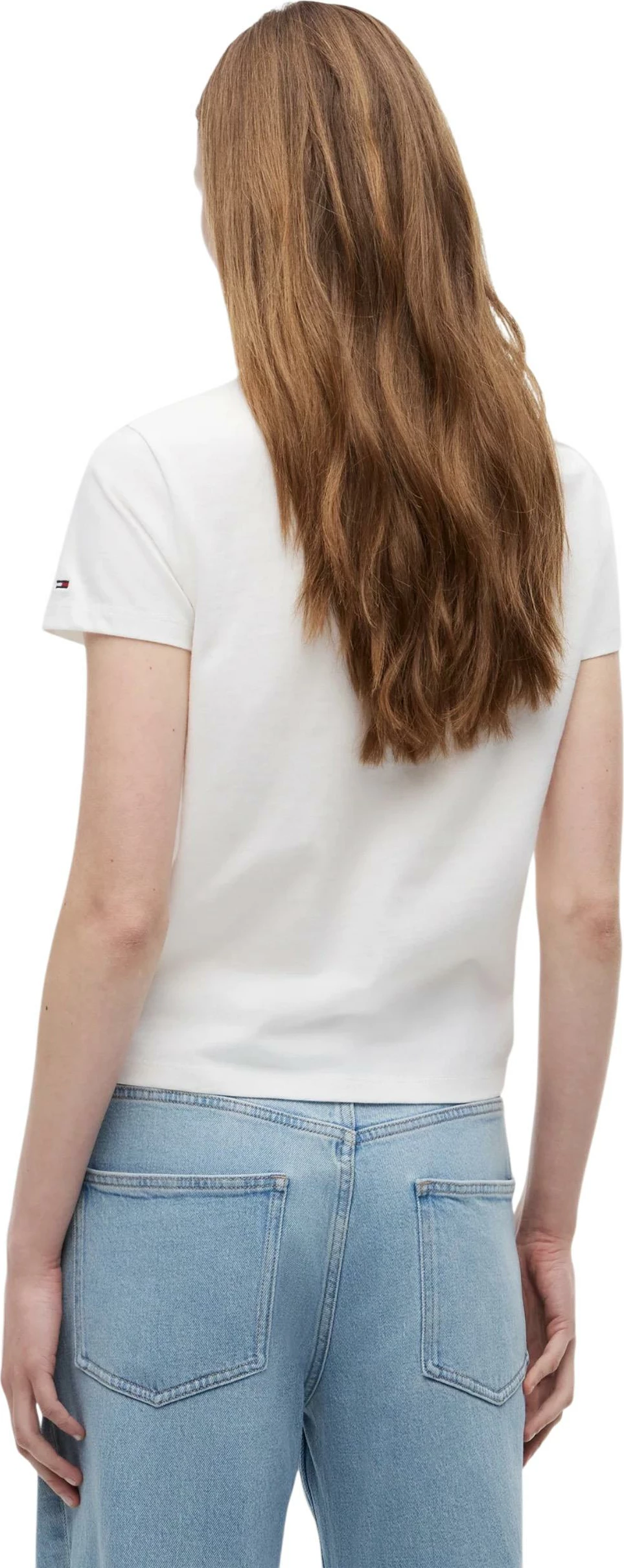 Maicë për femra Tommy Hilfiger Jeans DW0DW22905, krem [Madhësia: M]