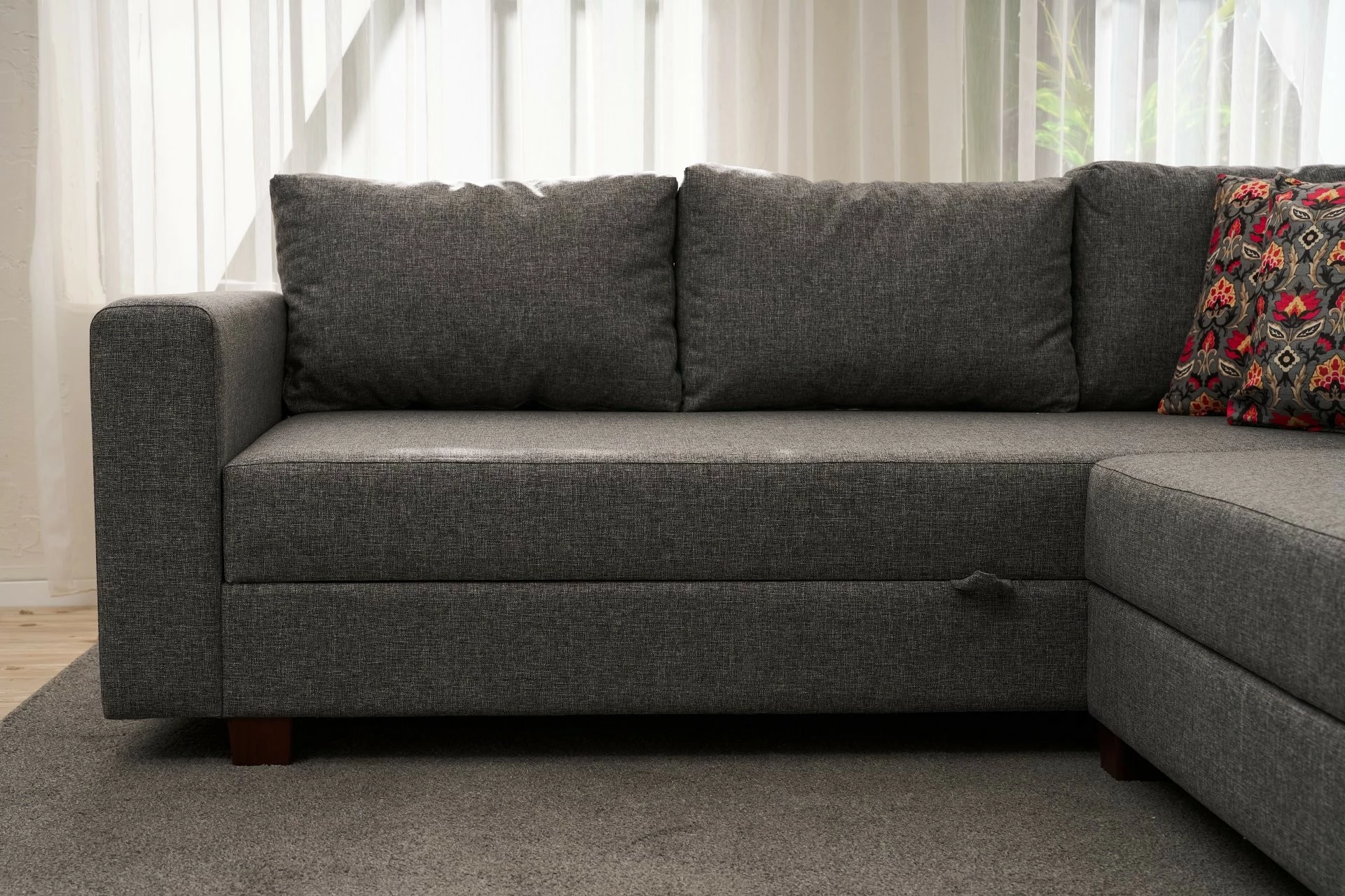 Kënd-sofë krevate Atelier del Sofa, Ali majtas, ngjyrë gri