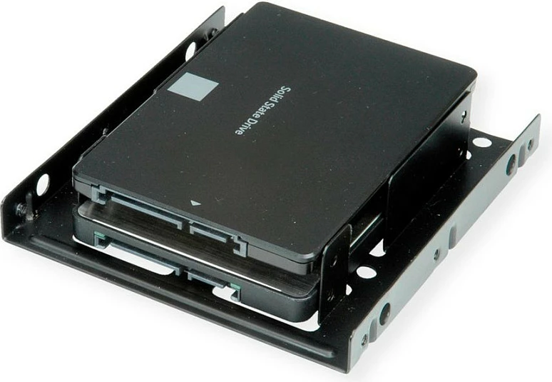 Adapter montimi HDD/SSD ROLINE 16.01.3008, 2.5" në 3.5", metal, i zi