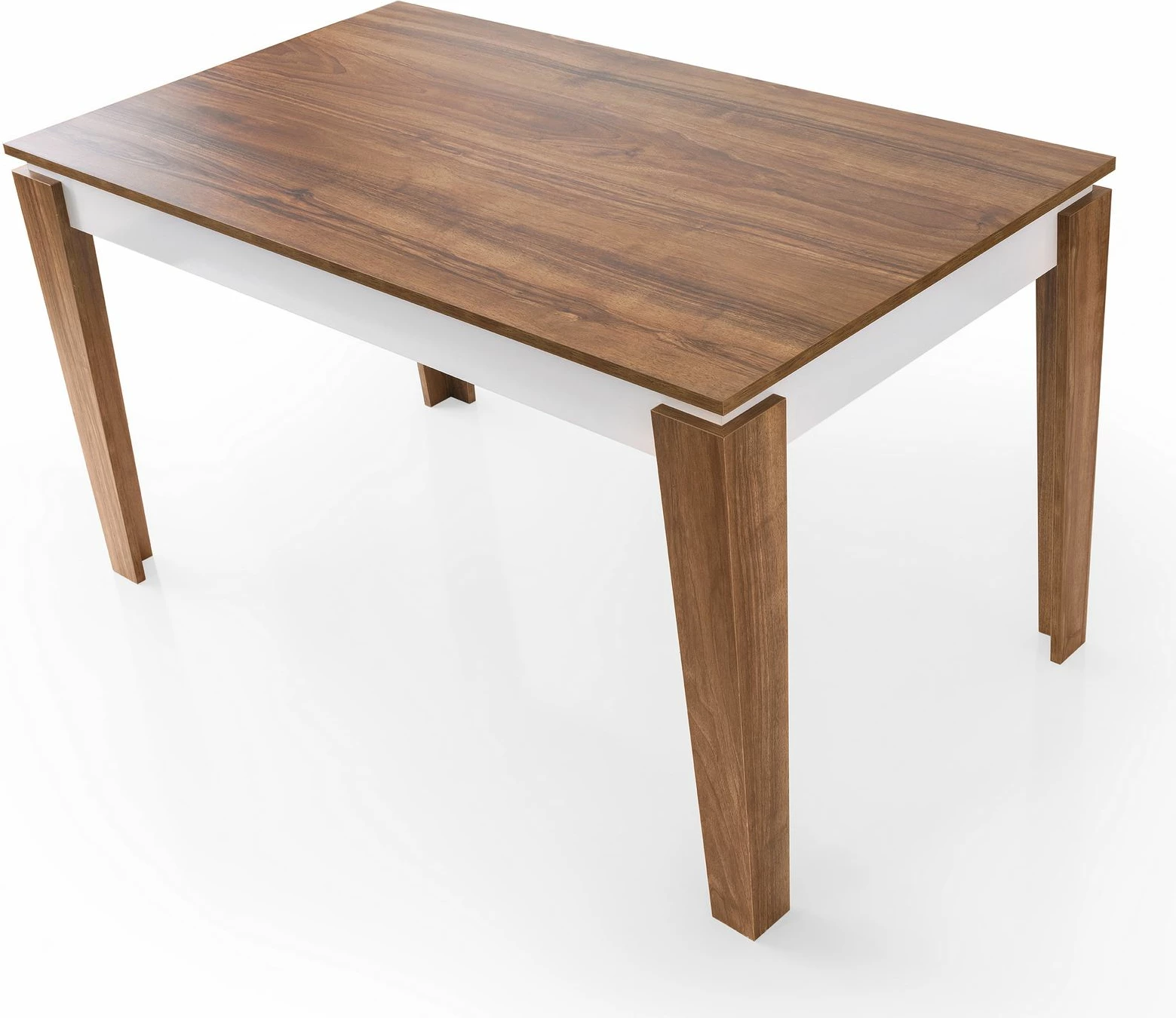 Tavolinë ngrënieje Skye Decor, Asos - 2972, ngjyrë arre dhe e bardhë