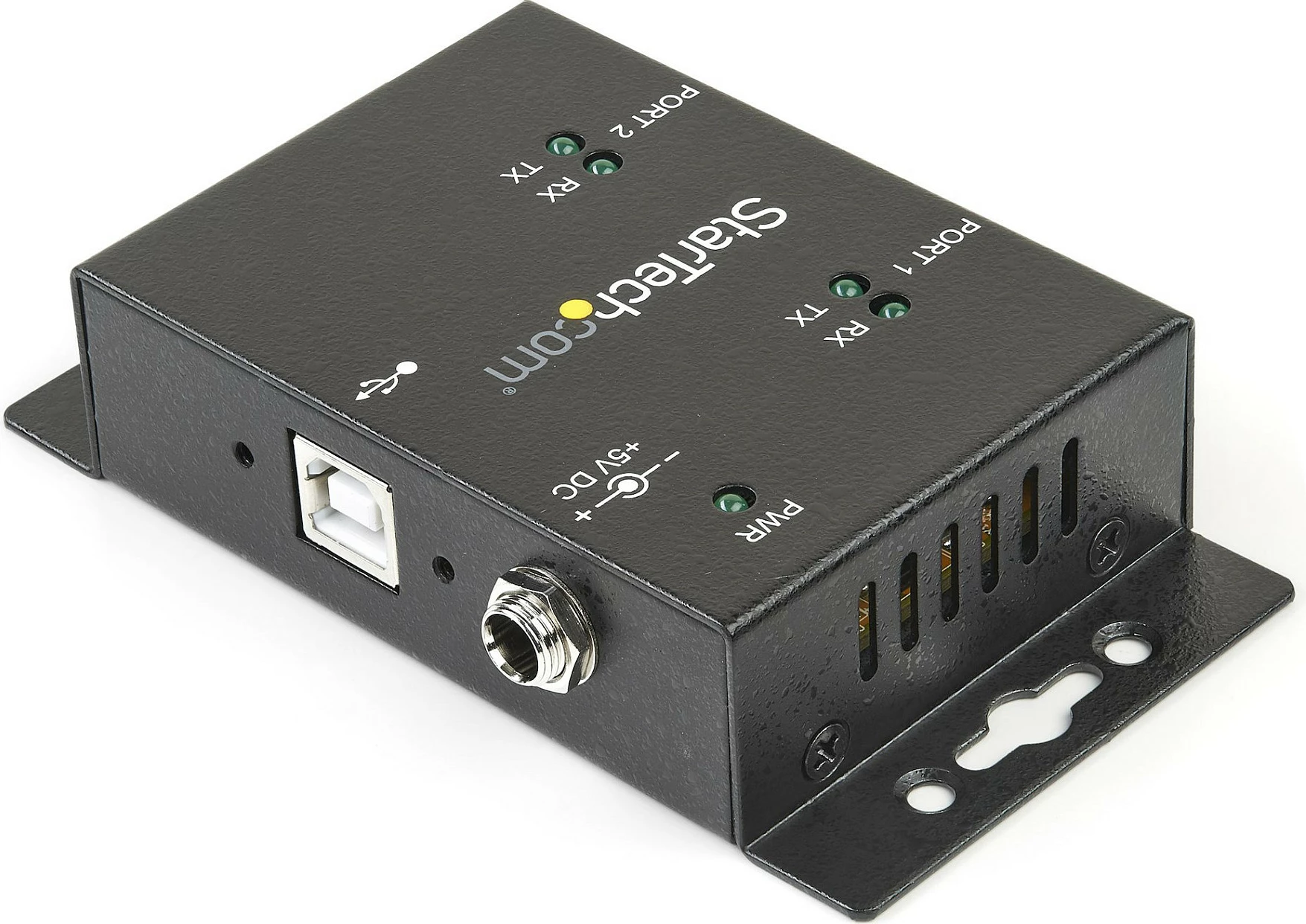 Adapter StarTech ICUSB2322I USB 2.0 Type-B në 2x RS232 Serial, montim DIN Rail/mur, i zi