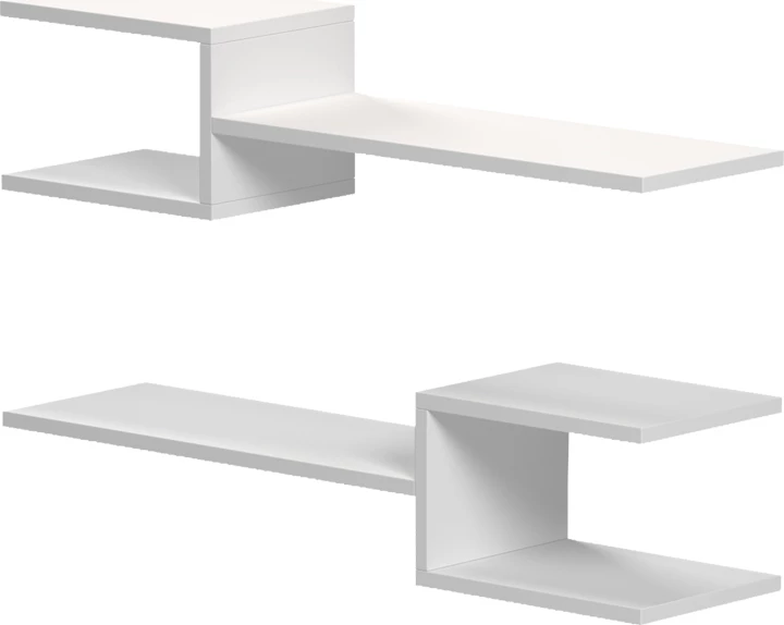 Raft muri Galler, ngjyrë e bardhë, 79x19.5x18cm