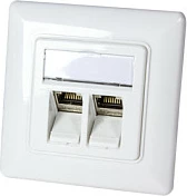 Kuti keystone nën suva LogiLink, 2 module, e bardhë