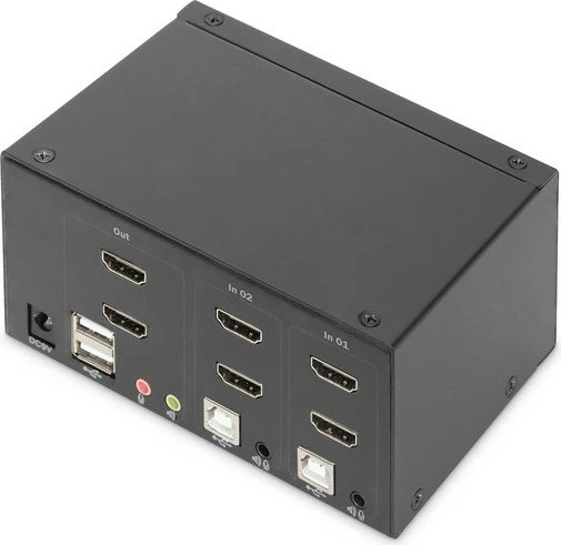 Switch KVM Digitus DS-12860, 2 porta, Dual Display, 4K, HDMI, i zi
