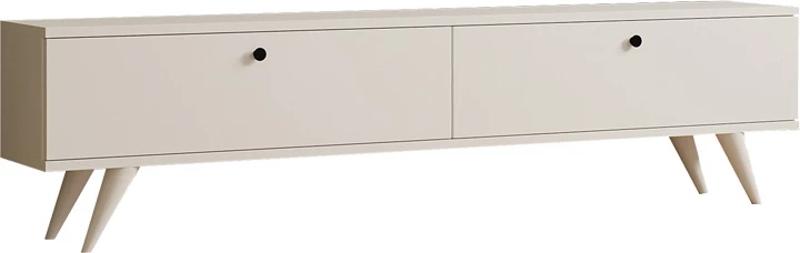Kabinet TV Jate, ngjyrë e bardhë, 160x25x40cm