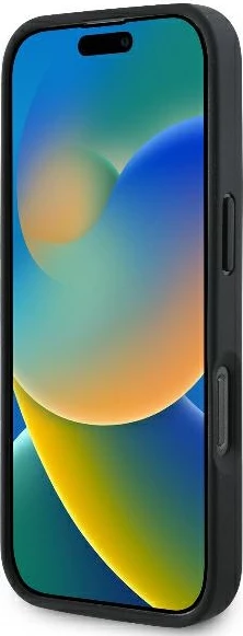 Mbështjellës Guess 4G Triangle Strass për iPhone 16 Pro, i zi