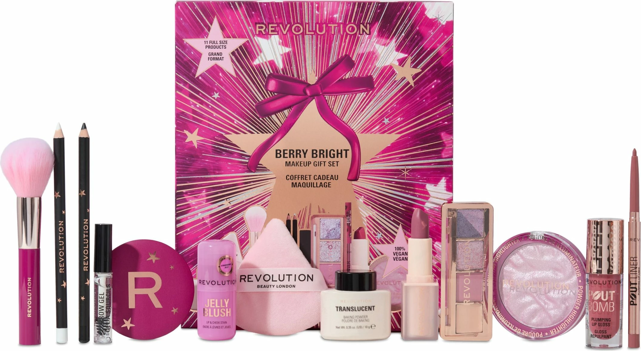 Revolution Beauty Berry Bright Vegan Make Up - Gift Set